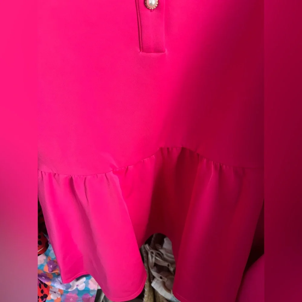 Sleeveless Hot Pink Pearl-Button SSYS Dress - Picture 3 of 6
